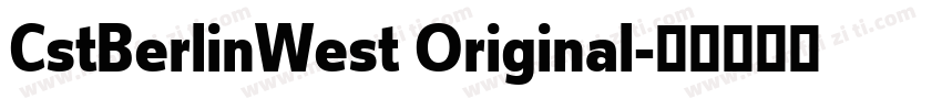 CstBerlinWest Original字体转换